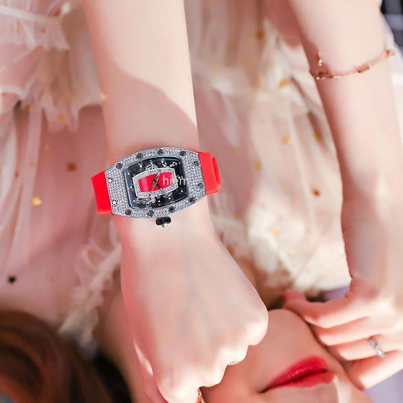 Đảm bảo chất lượng CARIOIO Cromi đồng hồ nữ ins gió xu hướng kim cương đầy đủ mặt số lớn Richard phi cơ đồng hồ boudoir mật ong
