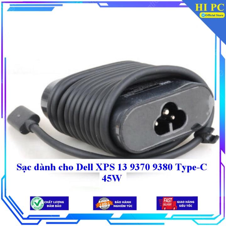 Sạc dành cho Dell XPS 13 9370 9380 Type-C 45W - Kèm Dây nguồn - Hàng Nhập Khẩu