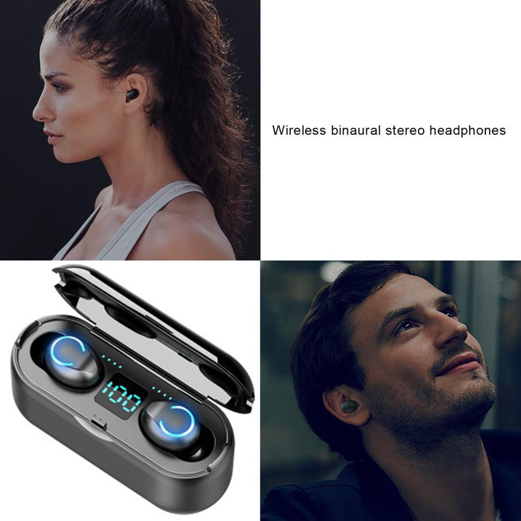 3500mAh Bluetooth 5.0 Headphones Sweat Proof With Mic IPX7 9D Bass