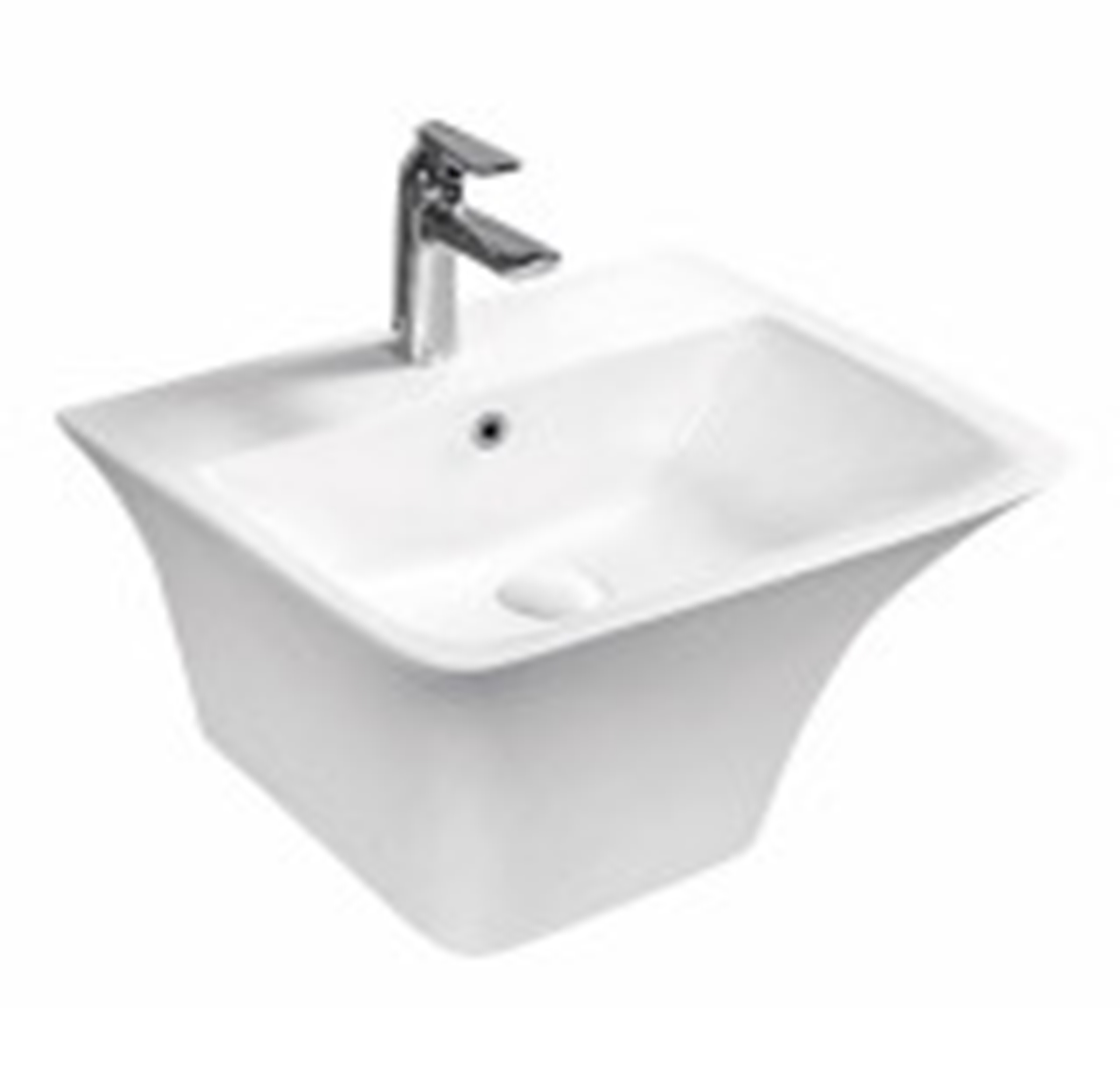 CHẬU LAVABO LIỀN CHÂN VÁT VUÔNG GROVES GRVL 2804