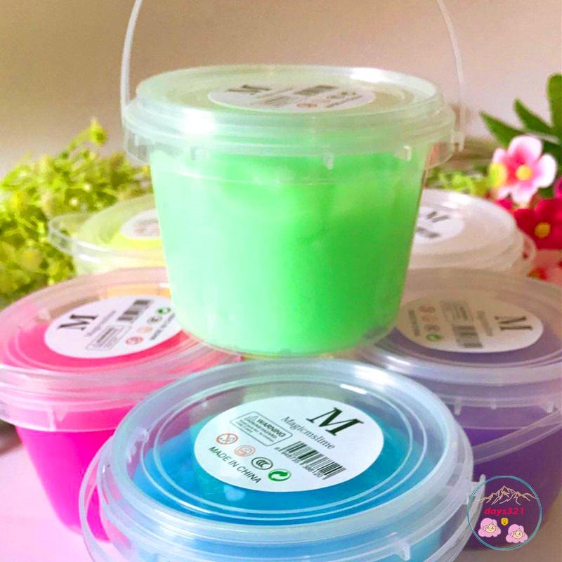 1 XÔ 500ML Slime TRONG BASIC 9 màu cực đẹp Đồ chơi hũ slam chất nhờn ma quái squishy