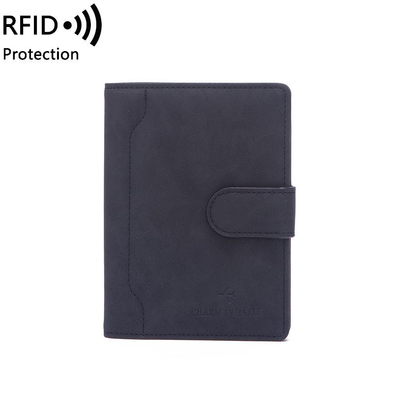 Ví da đựng hộ chiếu, visa đa năng công nghệ RFID chống trộm có ngăn đựng sim cao cấp có khóa nam châm PP6 - Rockcow