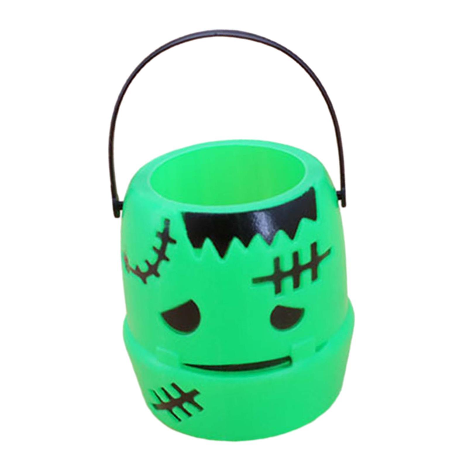 Pumpkin Bucket Trick or Treat Bucket for Props Table Decoration Holiday Gift