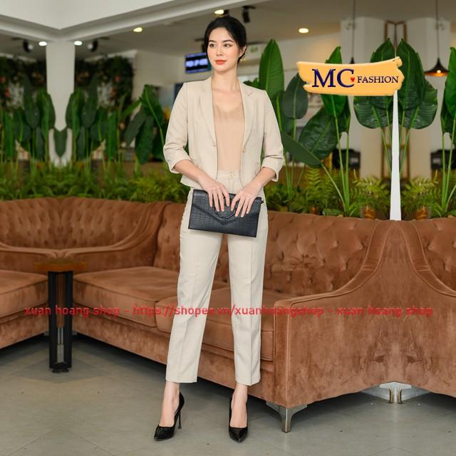 Bộ Vest Nữ Công Sở Dáng Blazer Đẹp Mc Fashion Màu Be, Đen, Kiểu Hàn Quốc Thu Đông Tav389