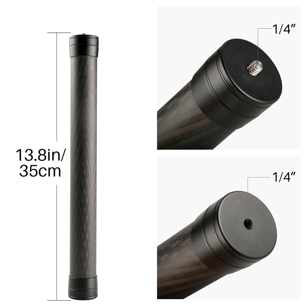 Professional Stabilizer Extension Pole Stick Rod Monopod Carbon Fiber with 1/4 Inch Screw 35cm Long for DJI Ronin-S