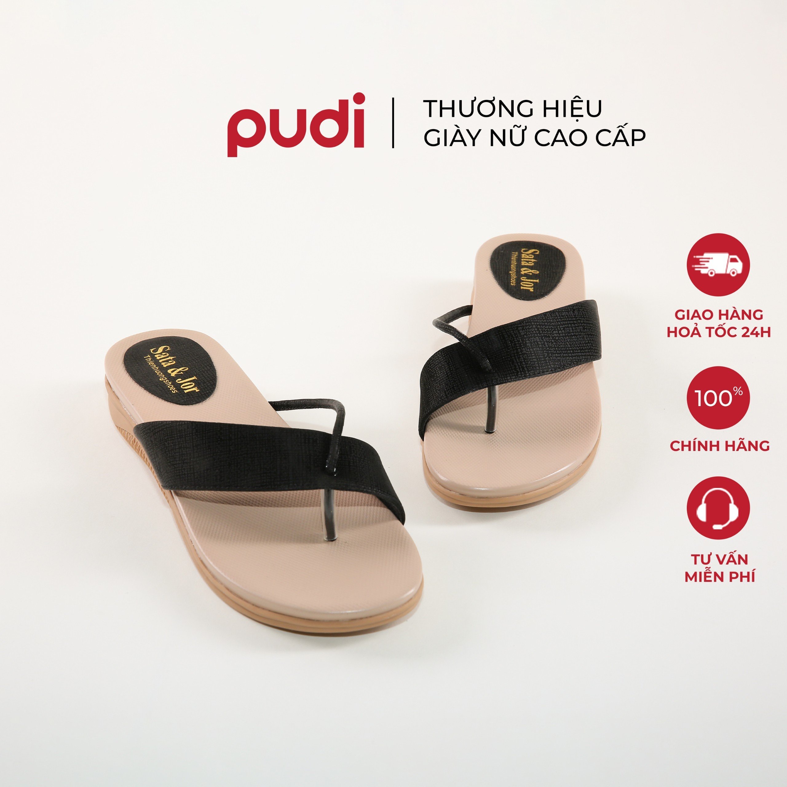 DÉP NỮ QUAI CHÉO |PUDI| ĐẾ ĐÚC, DA CAO CẤP - 9352