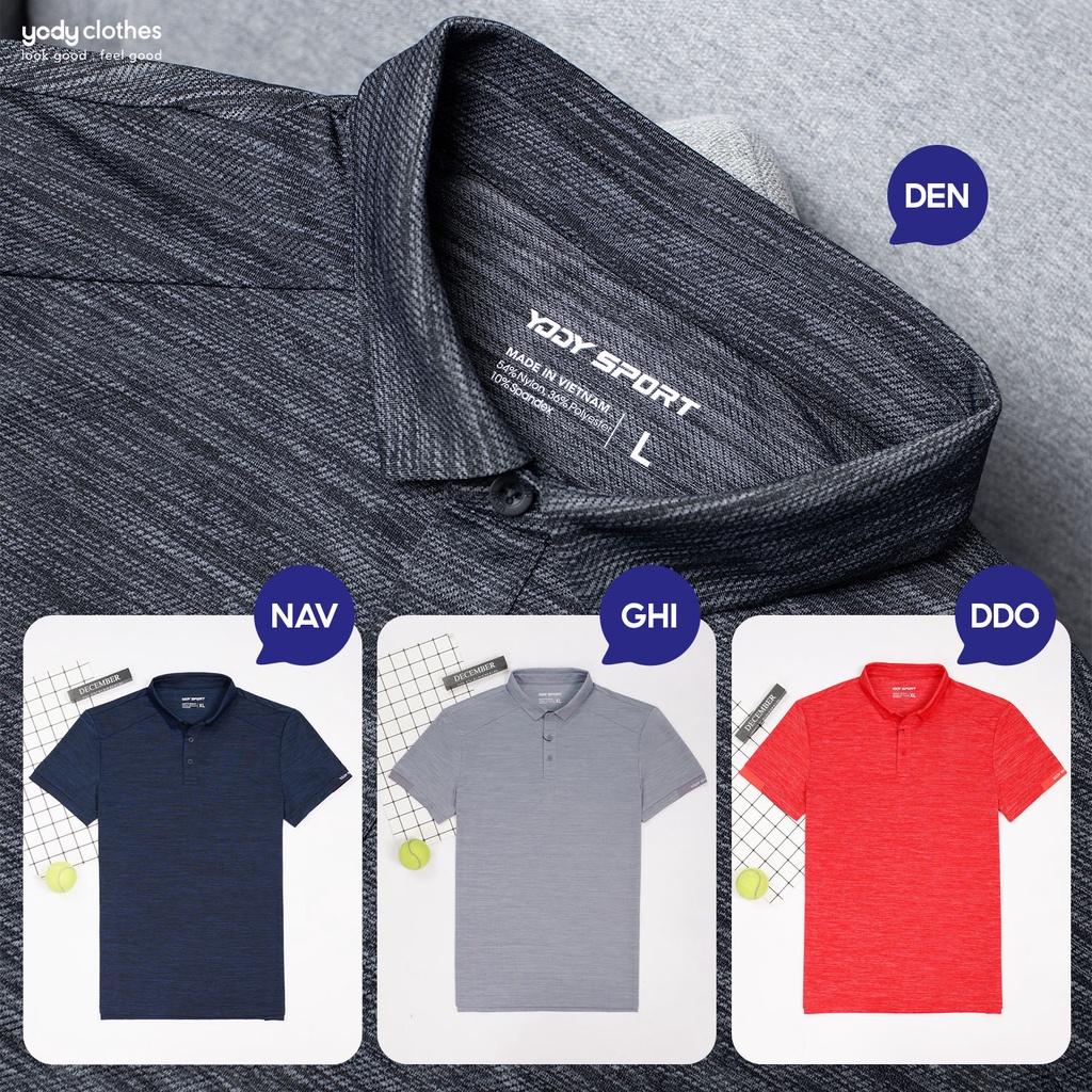 Áo polo thể thao nam YODY in phản quang thoáng mát thấm hút mồ hôi không nhăn SAM5009