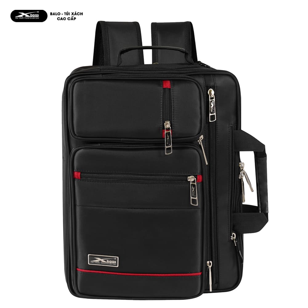 Cặp Đa Năng Cao Cấp Xbags Pride Màu Đen, Đựng Được Laptop 17 Inch, Nhiều Ngăn Dung Tích Lớn, Chống Nước, Hiện Đại Đẳng Cấp XB4102!