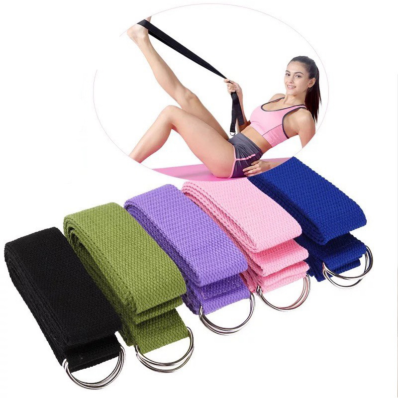 Combo 3 dụng cụ hỗ trợ tập Yoga hiệu quả : 2 gạch trơn ( không in hoa )+ 1 dây đai cotton