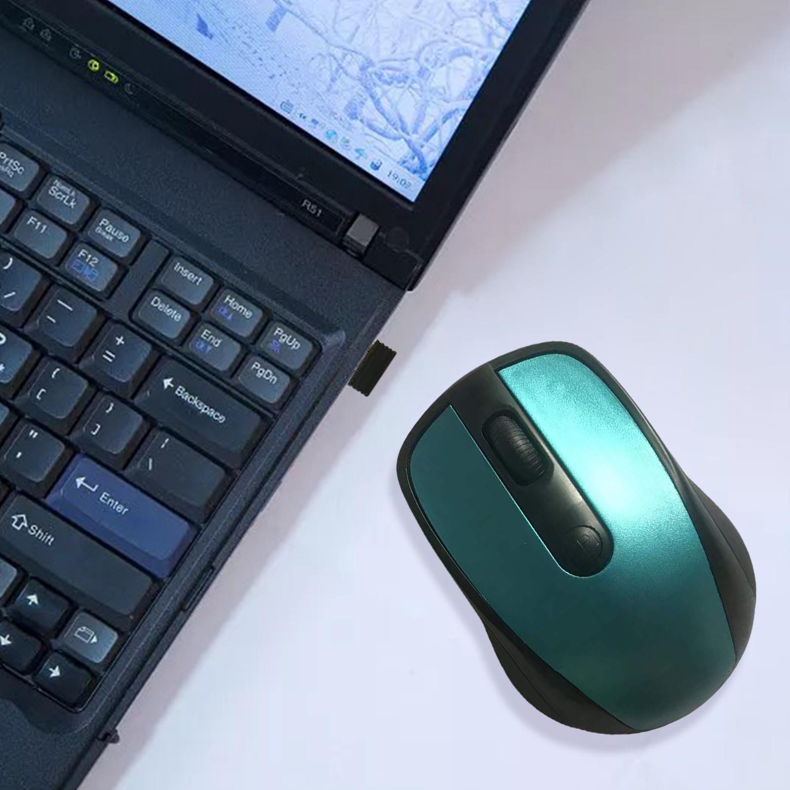 Portable Wireless Mouse 2.4G PC Noiseless Optical for Home Desktop Gaming with Receiver