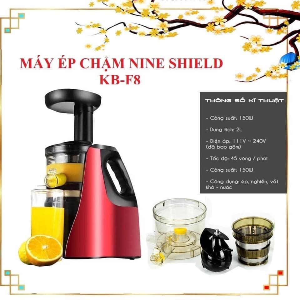 MÁY ÉP CHẬM NINESHIELD KB-F8 HÀNG CHÍNH HÃNG NỘI ĐỊA TRUNG ( ÉP KIỆT BÃ )