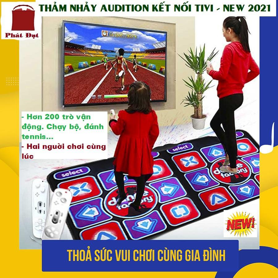 Thảm nhảy Audition, Thảm chơi game kết nối tivi Kèm 2 tay cầm chơi game tập thể dục tại nhà