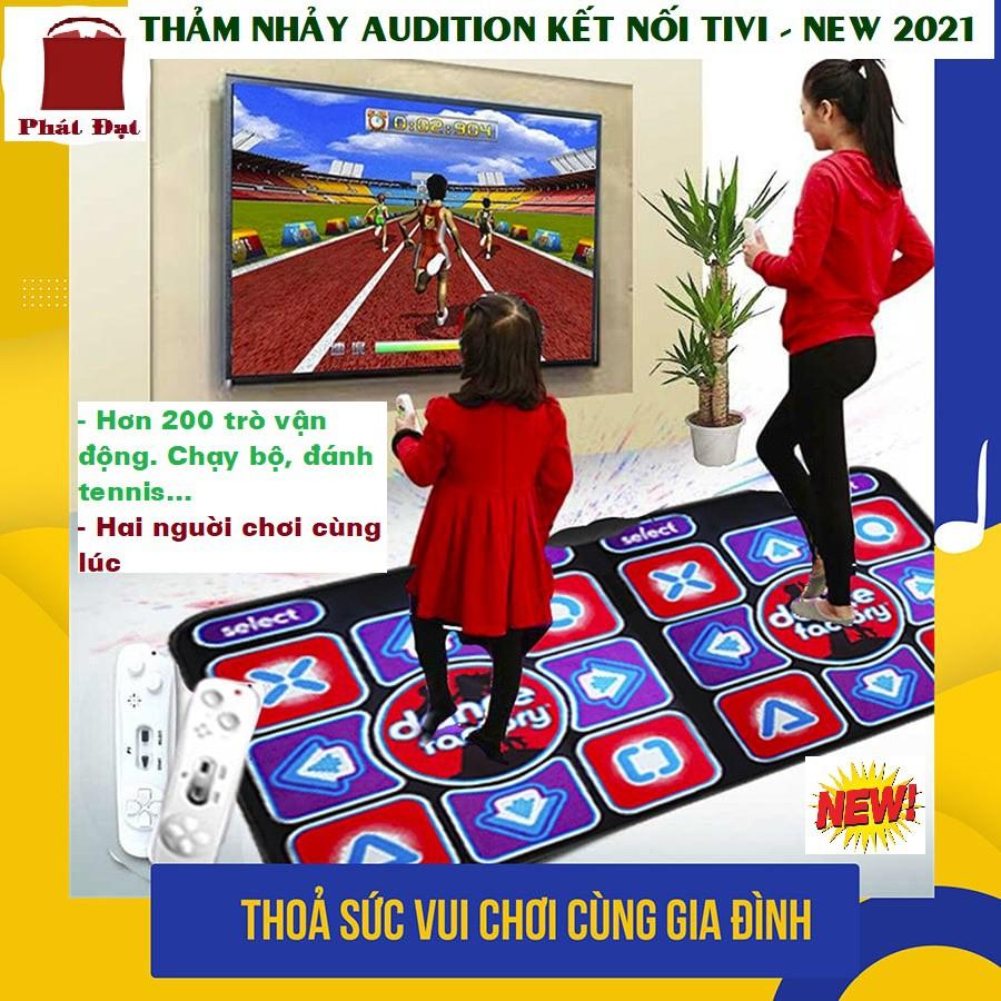 Thảm nhảy Audition, Thảm chơi game kết nối tivi Kèm 2 tay cầm chơi game tập thể dục tại nhà - Hàng chính hãng
