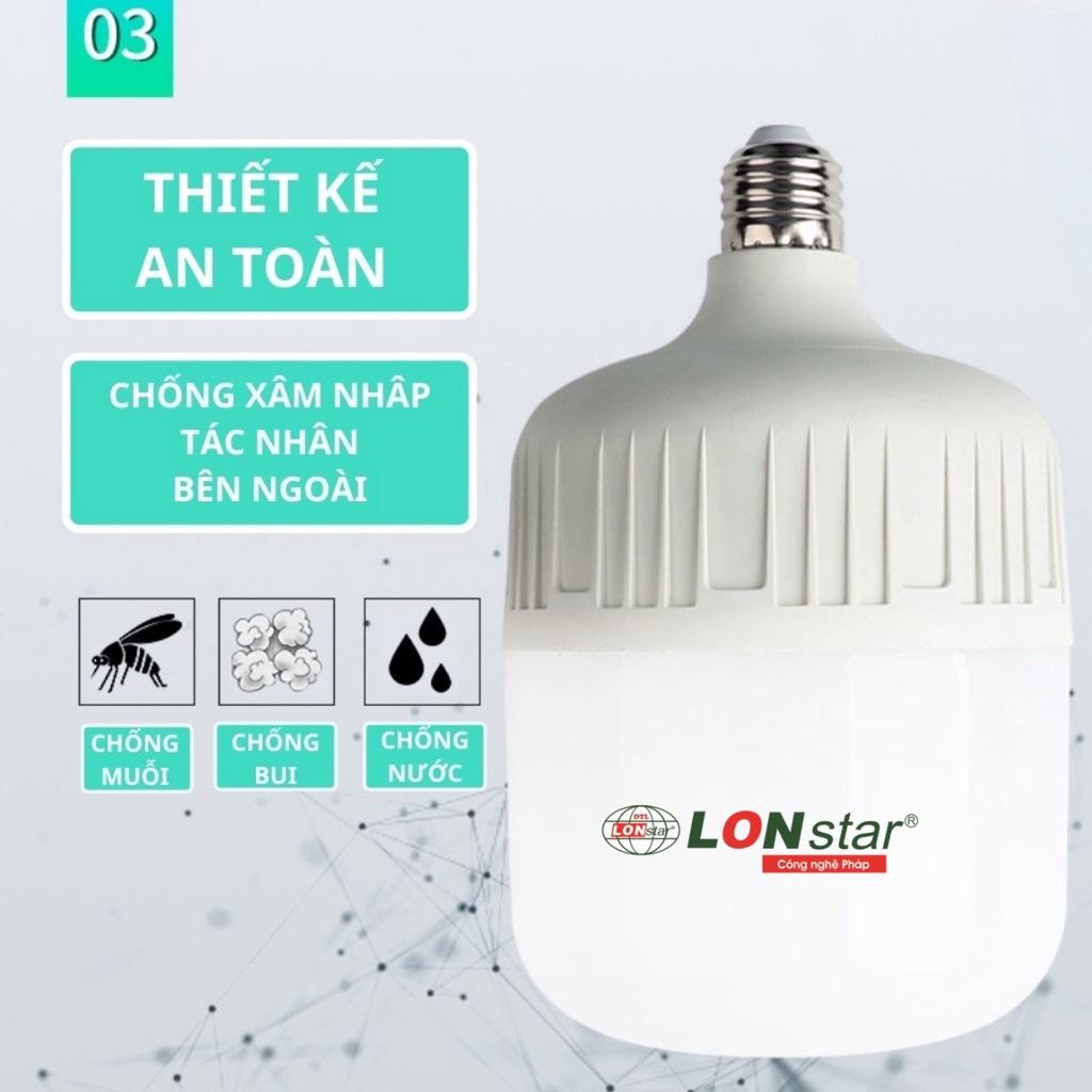 Bóng Đèn Led Bulb Trụ Tròn,Bóng Led Trụ Nhựa Đui E27 Công Suất 30W,40W,50W LONstar