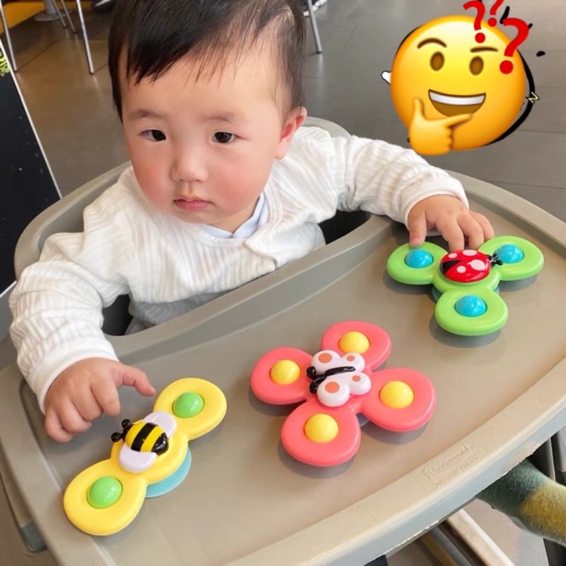 Đồ chơi con quay spinner vui nhộn, con quay spinner gồm 3 chi tiết hình côn trùng dễ thương