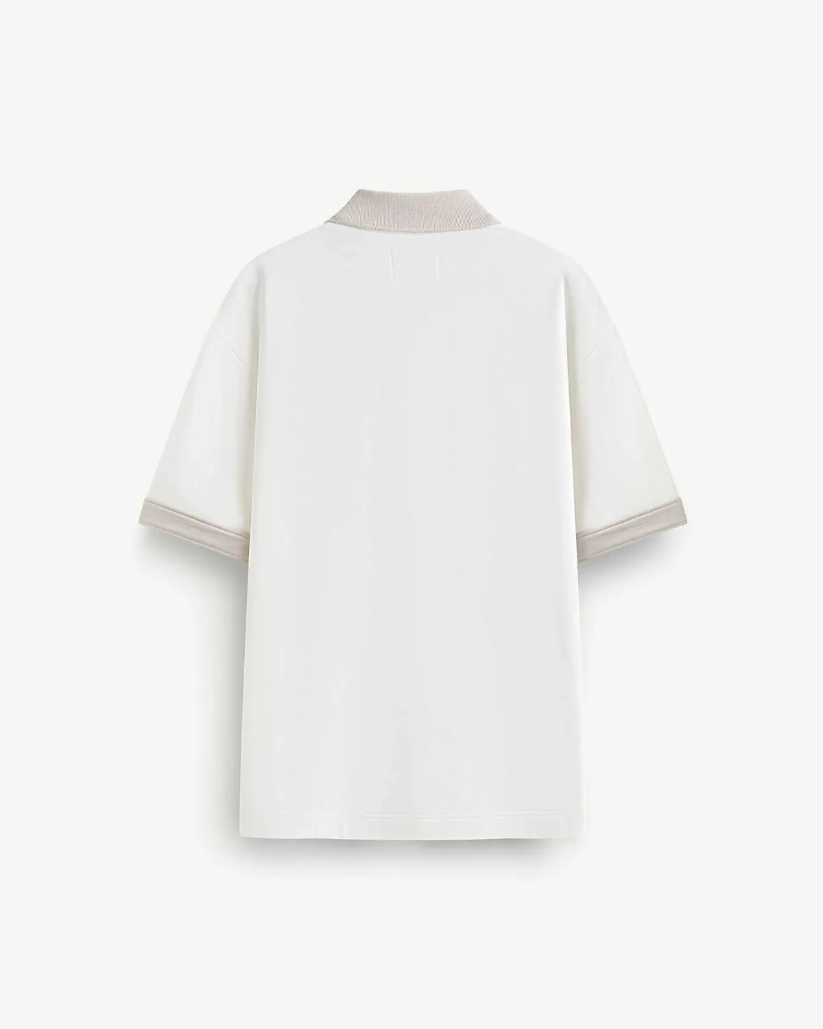 Áo polo ROUTINE trắng phối màu có túi form Loose - 10F24POL017 | LASTORE MENSWEAR