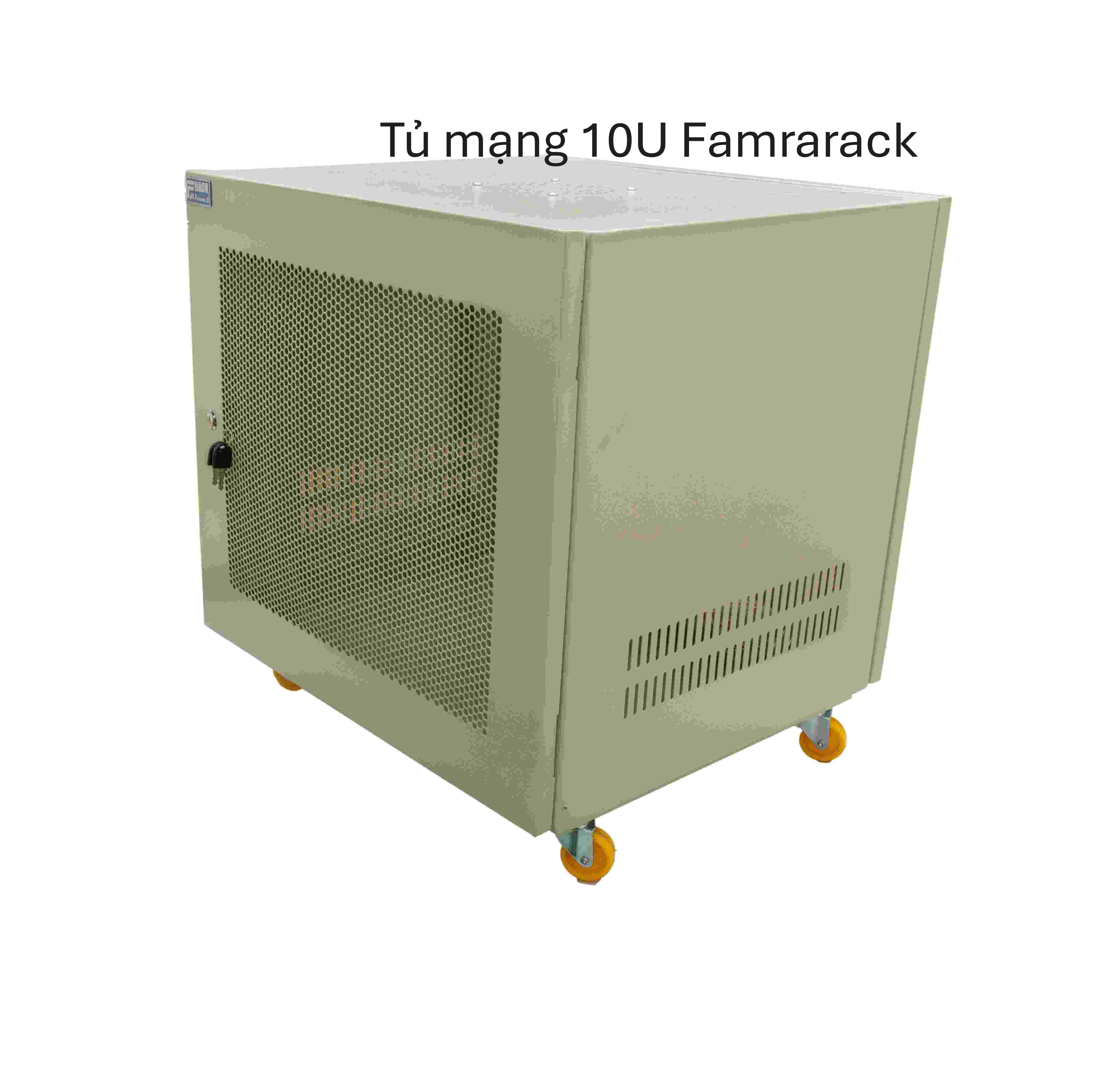 Tủ mạng 10U D500 FAMRACK : hàng chính hãng , tủ rack 10U , rack cabinet 10U D500 , Famrack 10U , tủ mạng chất lượng cao, tủ mạng có bánh xe