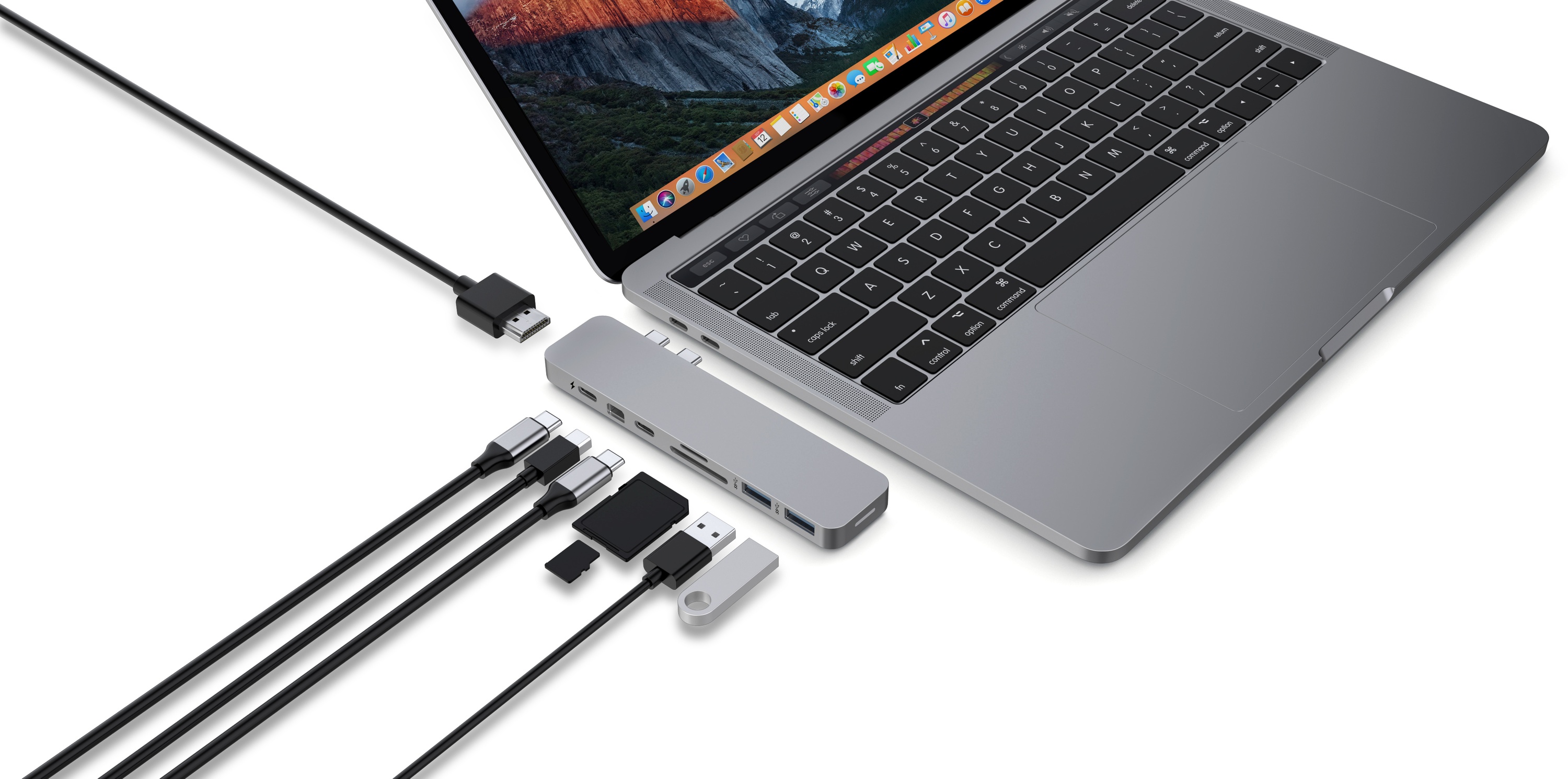 CỔNG CHUYỂN HYPERDRIVE PRO 8-IN-2 HUB FOR USB-C MACBOOK PRO/AIR - Hàng Chính Hãng - GN28 - Silver