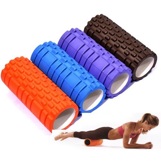 Con lăn massage tập Yoga foam roller 33x14cm (tặng video qua mail)