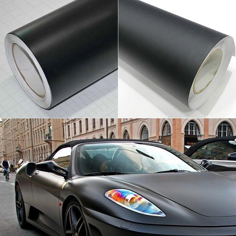 Matte Car Wrap Black Vinyl Film Sticker DIY 3D Vehicle Accessory
