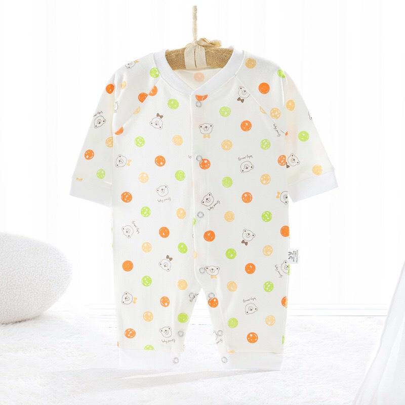 Body Dài Tay Cho Bé Trai, Bé Gái, Bodysuit Liền Thân 100% Cotton