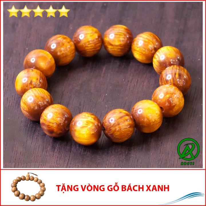 Vòng phong thủy gỗ hải liễu 16 ly - Hợp mệnh Kim - Thủy - Mộc V204-16-Kèm Vòng Gỗ Bách Xanh