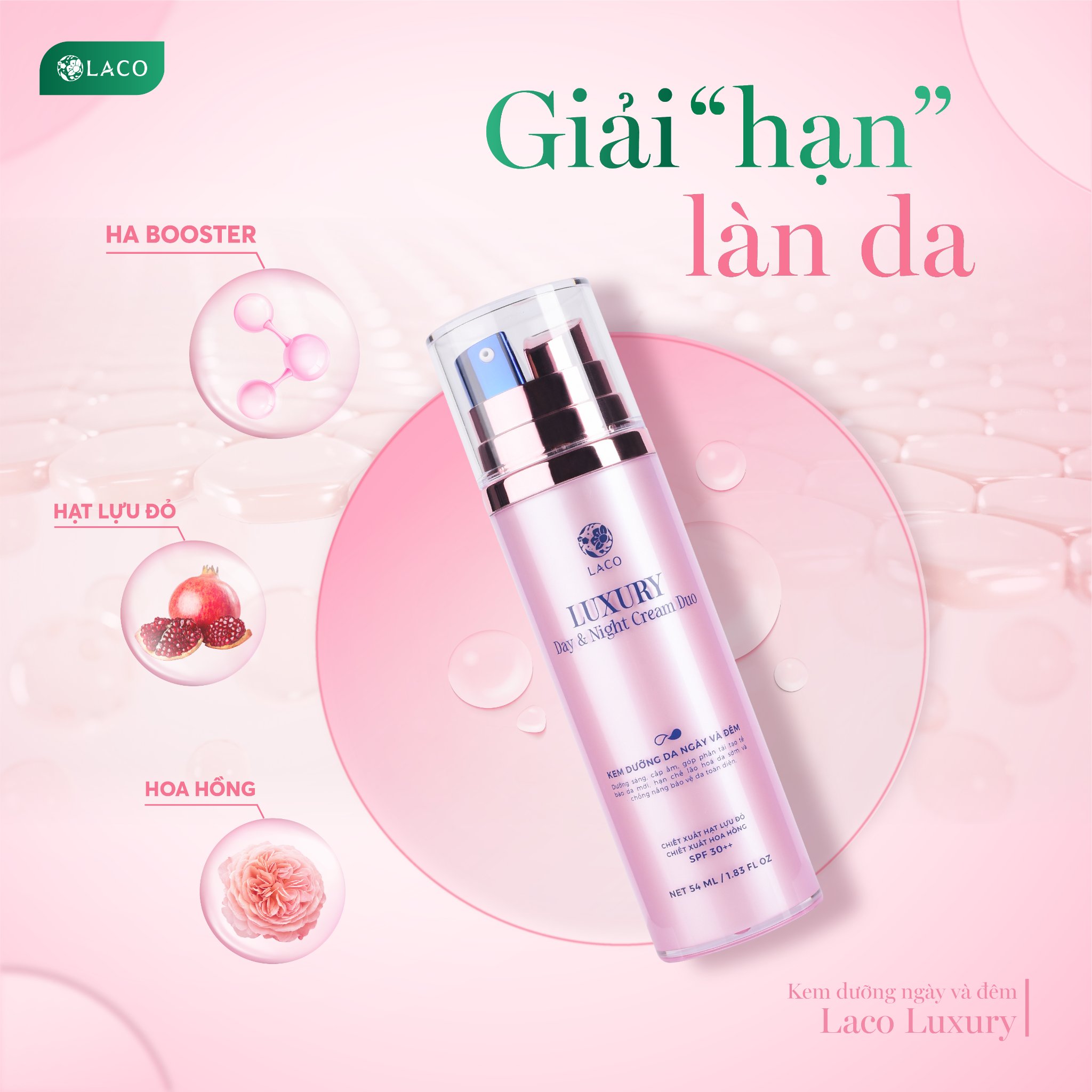 Kem Dưỡng Da Laco Luxury DAY & NIGHT CREAM DUO - kem ngày LACO - kem đêm LACO