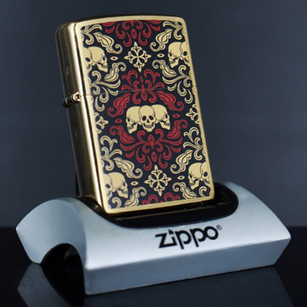 Bật Lửa Zippo 204b Skulls Ornament