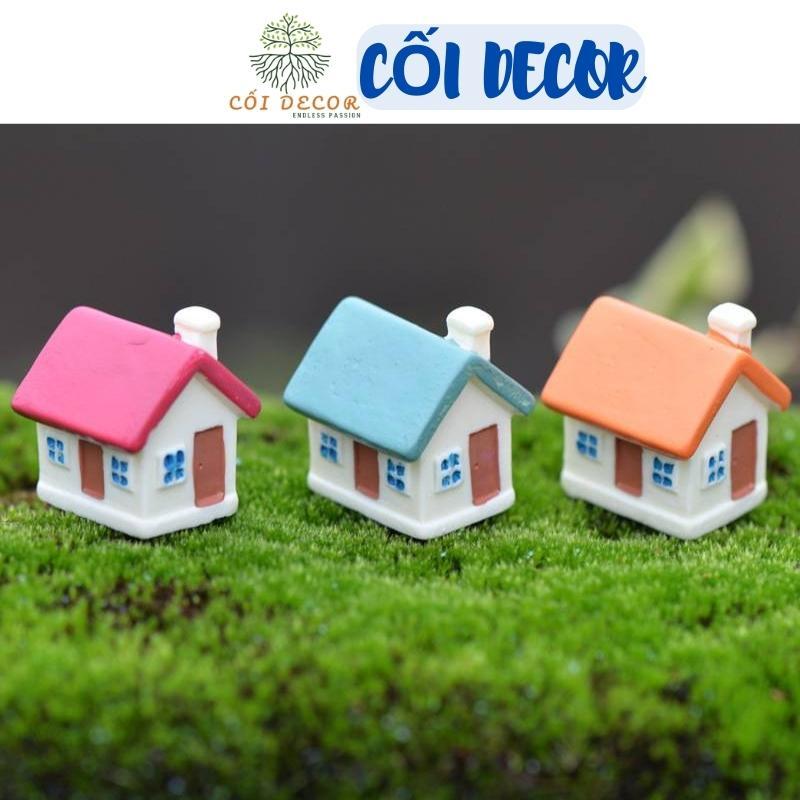 Tiểu cảnh mini Terrarium ️ Ngôi nhà tiểu cảnh có cửa sổ ổng khói trang trí sen đá, sân vườn, bể cá, bể terrarium