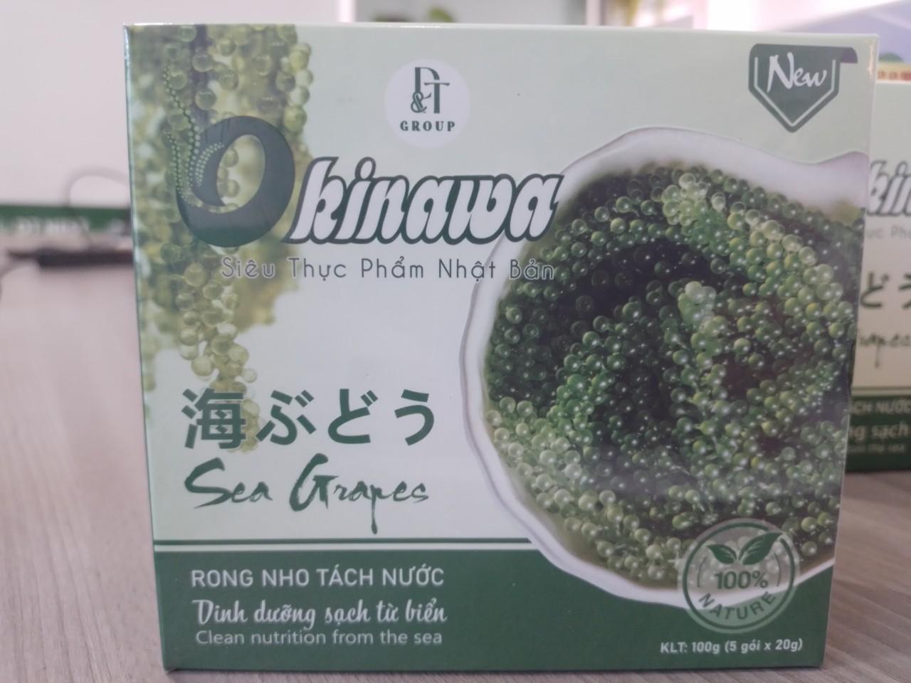 Rong nho tách nước OKINAWA - HỘP 100g(5 gói x 20g) DTFood/Khánh Hòa