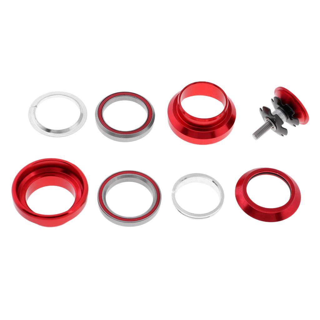 2 Lot 34mm 1-1/8inch Bike Headset Cycling Aluminum Road Bike Black+Red