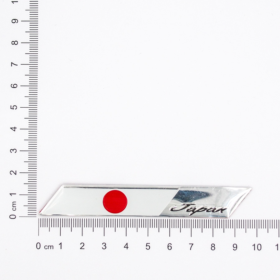 Sticker hình dán metal cờ Nhật Bản - miếng lẻ - Ngang 10x1.5cm