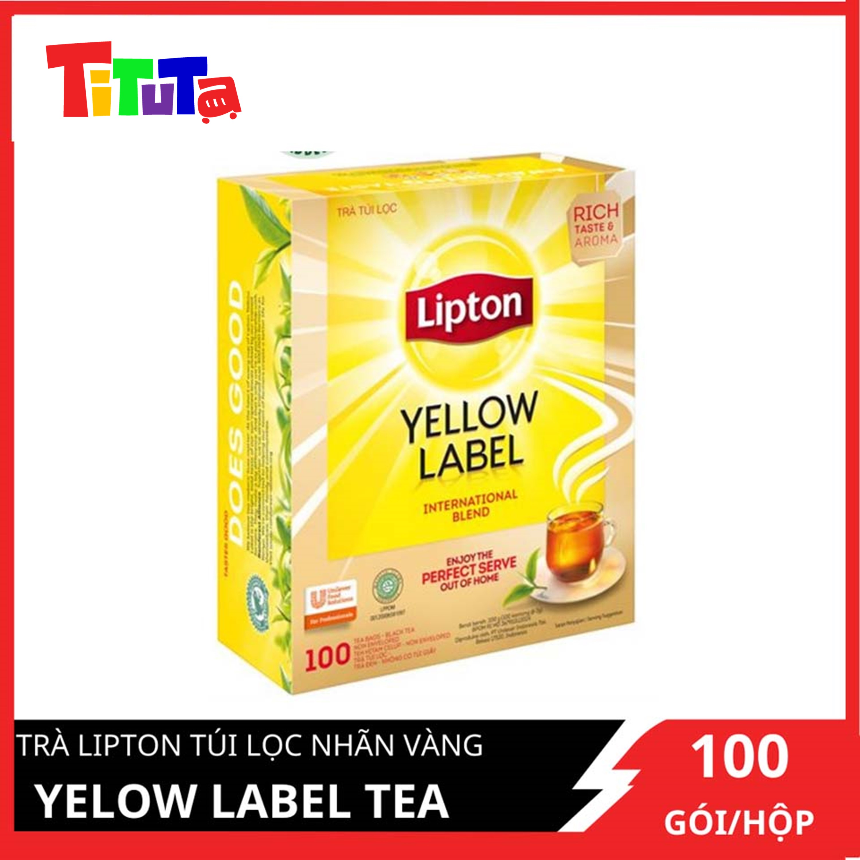 Trà Lipton Nhãn Vàng 100 gói x 2G