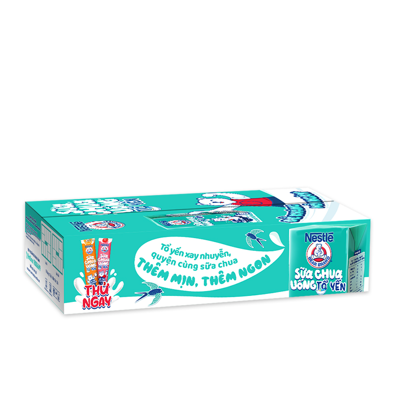 Sữa chua tổ yến Nestlé Yogu Gấu (thùng 48 hộp x 110ml)