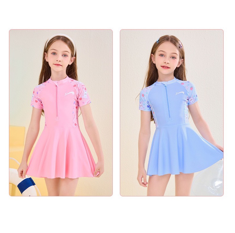 Đồ bơi bé gái rời size đại 2-10 tuổi in hình thỏ và dâu tây cao cấp vải co giãn cực tốt kiểu dáng điệu đà đáng yêu