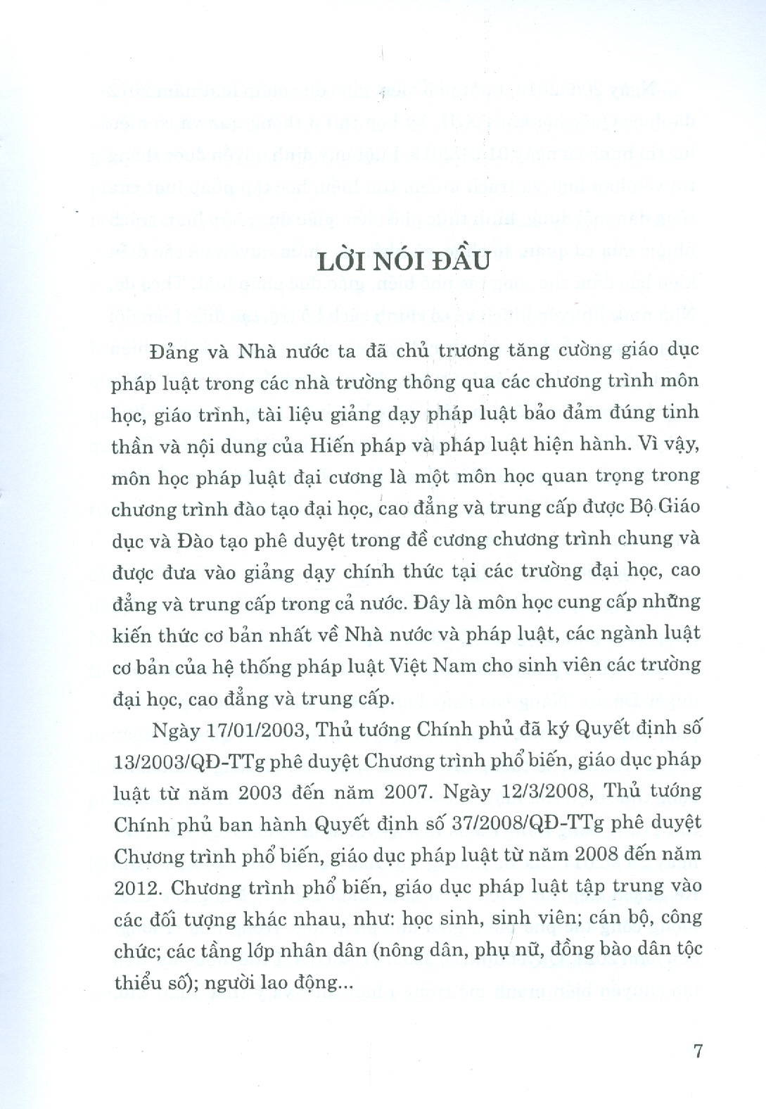 Pháp Luật Đại Cương - Dùng trong các trường đại học, cao đẳng và trung cấp