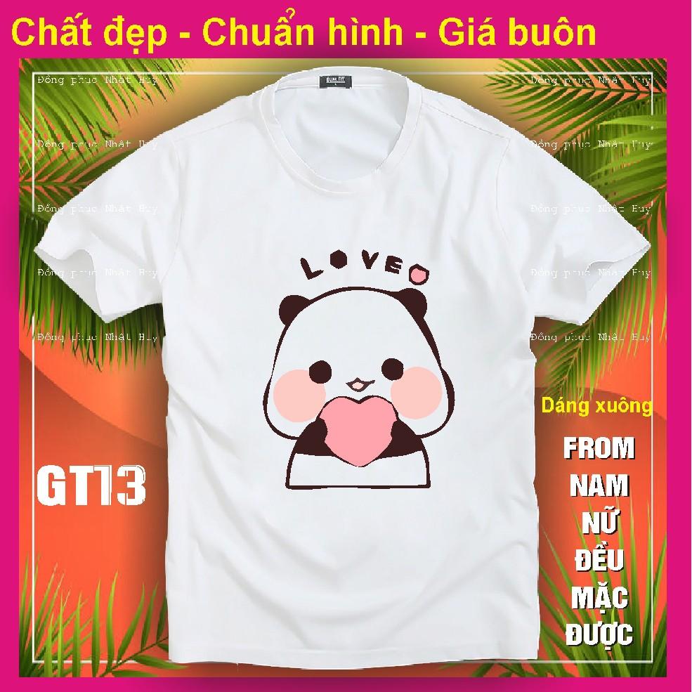 Áo thun gấu trúc đẹp GT11, chất đẹp, bao đổi trả,phông, panda dễ thương kute,icoi gấu trúc chipi