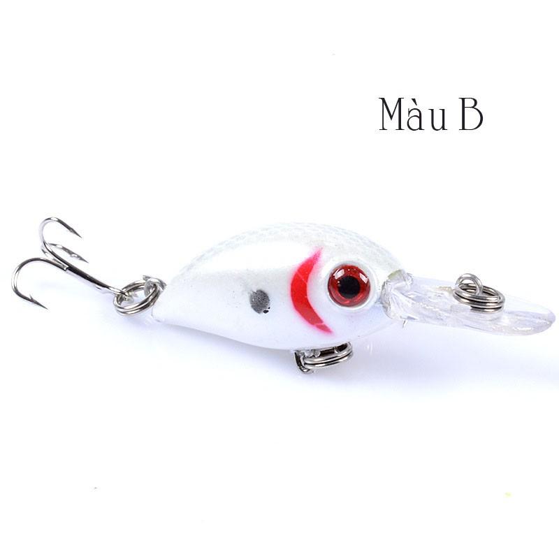 Mồi câu cá giả câu lure 3D Crank 5.2cm 3.8g