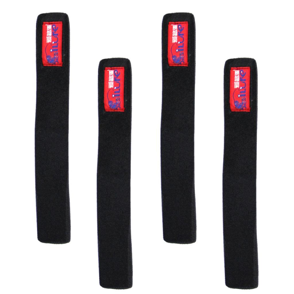 4Pcs Fishing Rods Belt Ties Rod Strap Stretchy Trout Finishing Rods Carbon Telescopic Bait Casting Spinning Rods Holder Wrap Bag Accessories