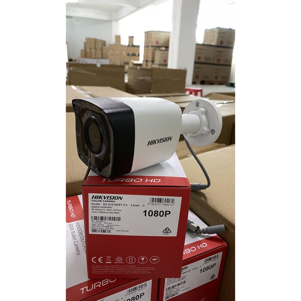 Camera Analog Thân Trụ Hikvision DS-2CE16D0T-IT3 và DS-2CE16D3T, DS-2CE16H0T Hồng ngoại 40m, DNR,0.01 Lux@ - Hàng Chính Hãng