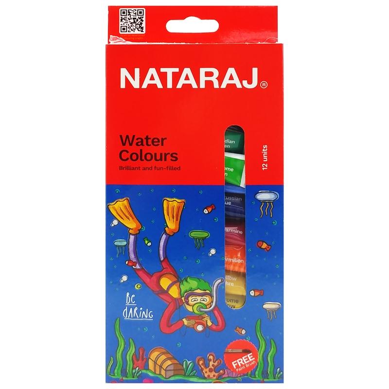 Hộp 12 Tuýp Màu Nước 5 ml - Nataraj 404486