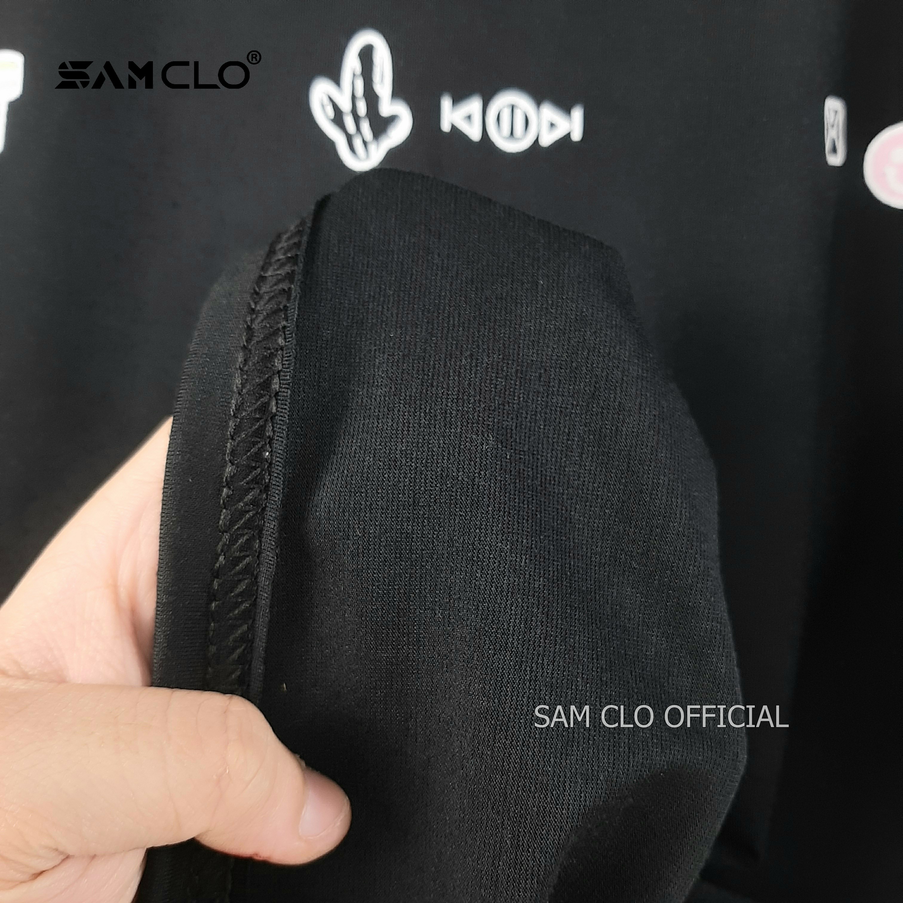 SET ĐỒ BỘ lửng mặc nhà - áo thun nữ tay lỡ + quần đùi SAM CLO freesize form rộng in XƯƠNG RỒNG ICON