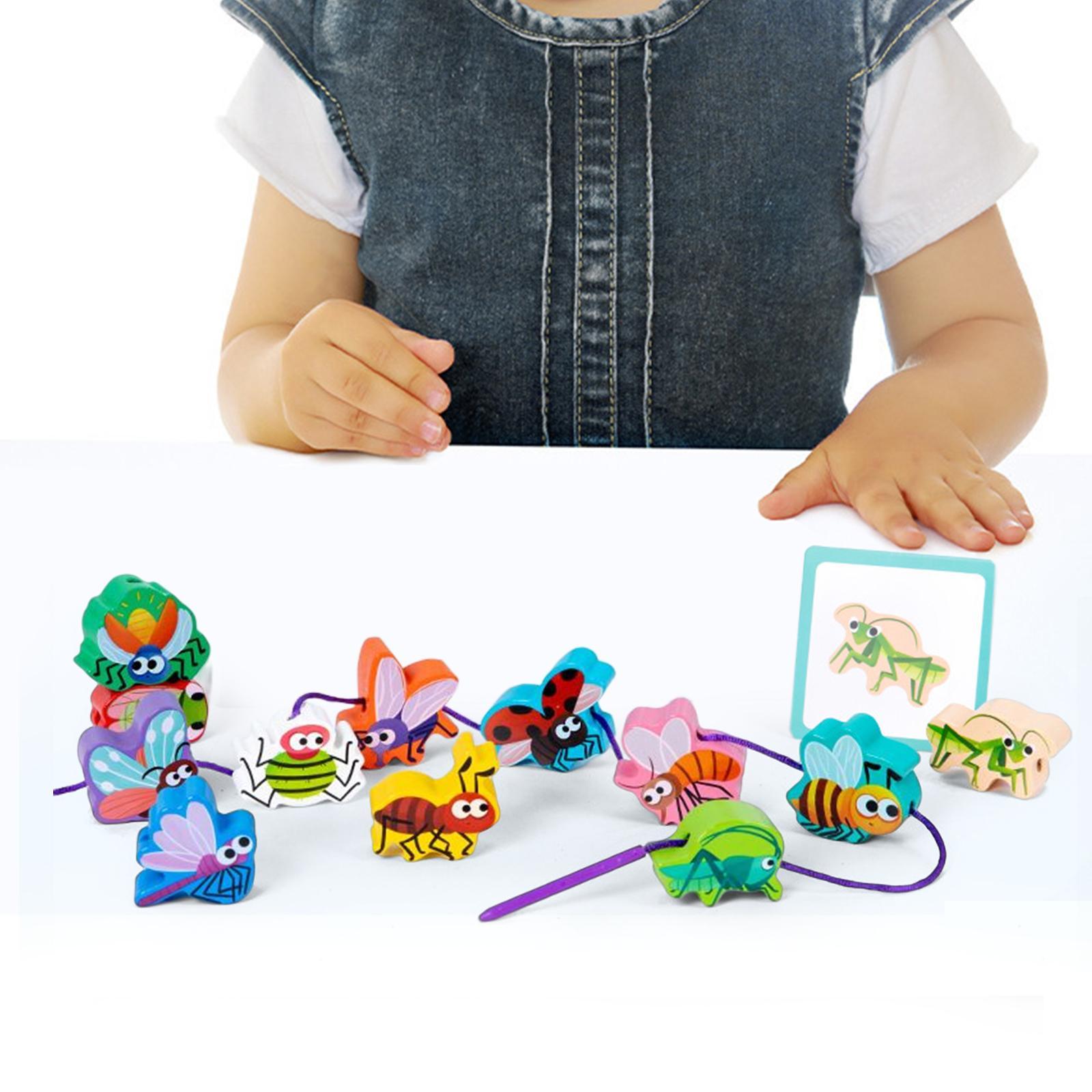 Animal Blocks Threading Toy Learning Activities for Ages 3 4 5 Years Old