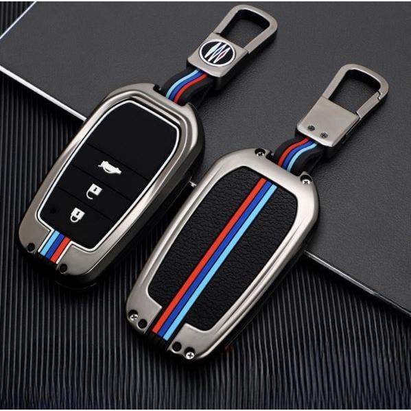 Ốp Bảo Vệ Chìa Khóa Xe Toyota Camry, Prado, Fortuner, Hilux, Cruiser Hợp Kim Kẽm Cao Cấp Loại 3 Nút
