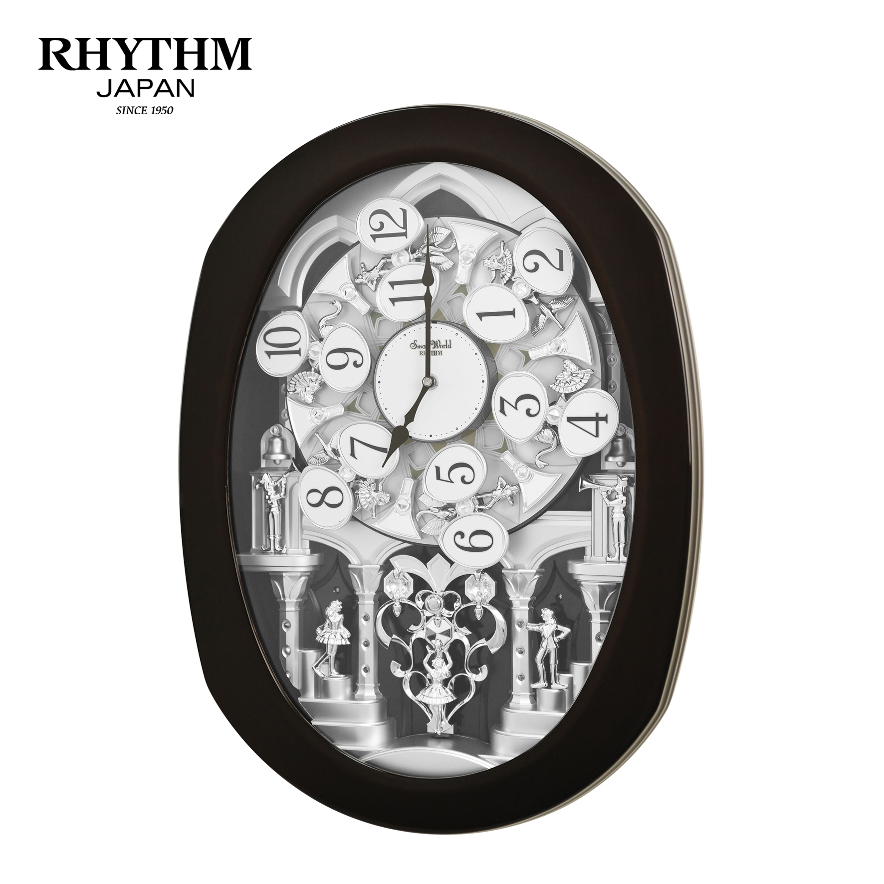 Đồng hồ Rhythm Magic Motion 4MH901WU06 – 40.6 x 55.8 x 10.1cm Dùng PIN.