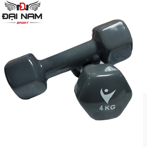 Bộ Tạ Tay 4kg Bọc Cao Su Trơn Lõi Thép Cao Cấp Chính Hãng Đại Nam Sport -Giao Màu Ngẫu Nhiên