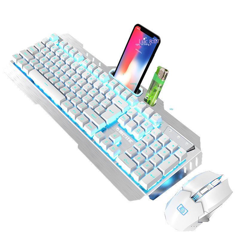 Bộ bàn phím và chuột sạc không dây Xinmeng 670 phong cách mới nhất Bộ chuột phím phát sáng chơi game ebay Amazon