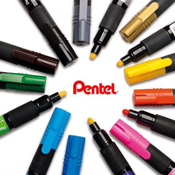 Bút sơn Pentel Paint Marker MMP20 | Màu Sắc Sống Động Mịn Màng | Viết Tốt Trên Nhiều Bề Mặt