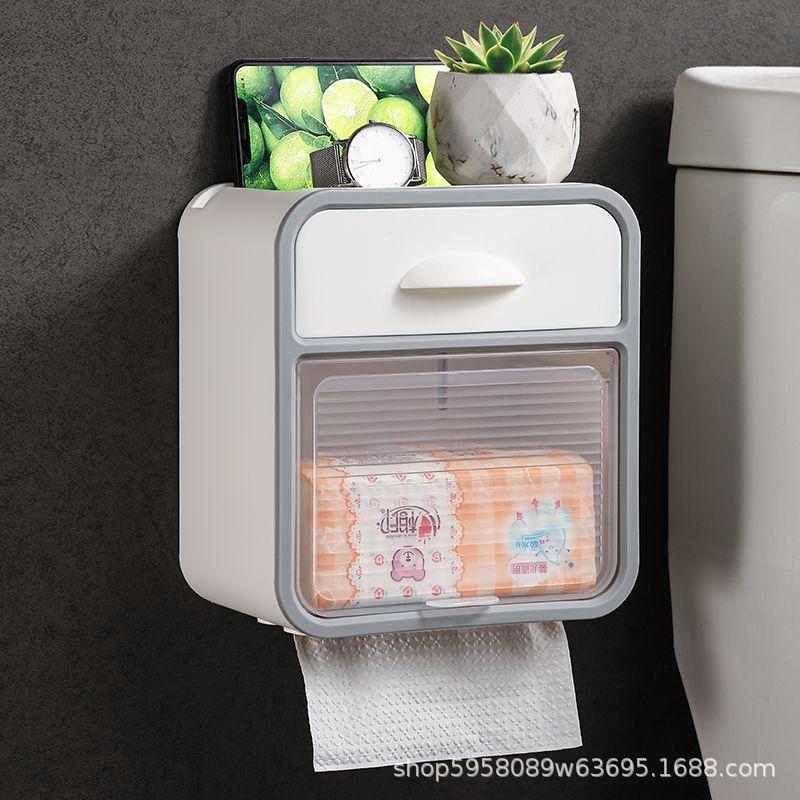 Hộp Giấy Vệ Sinh Dán Tường 2 Ngăn