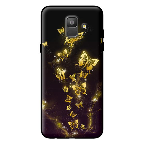 Ốp lưng cho Samsung Galaxy A6 2018 nền bướm vàng 1 - Hàng chính hãng